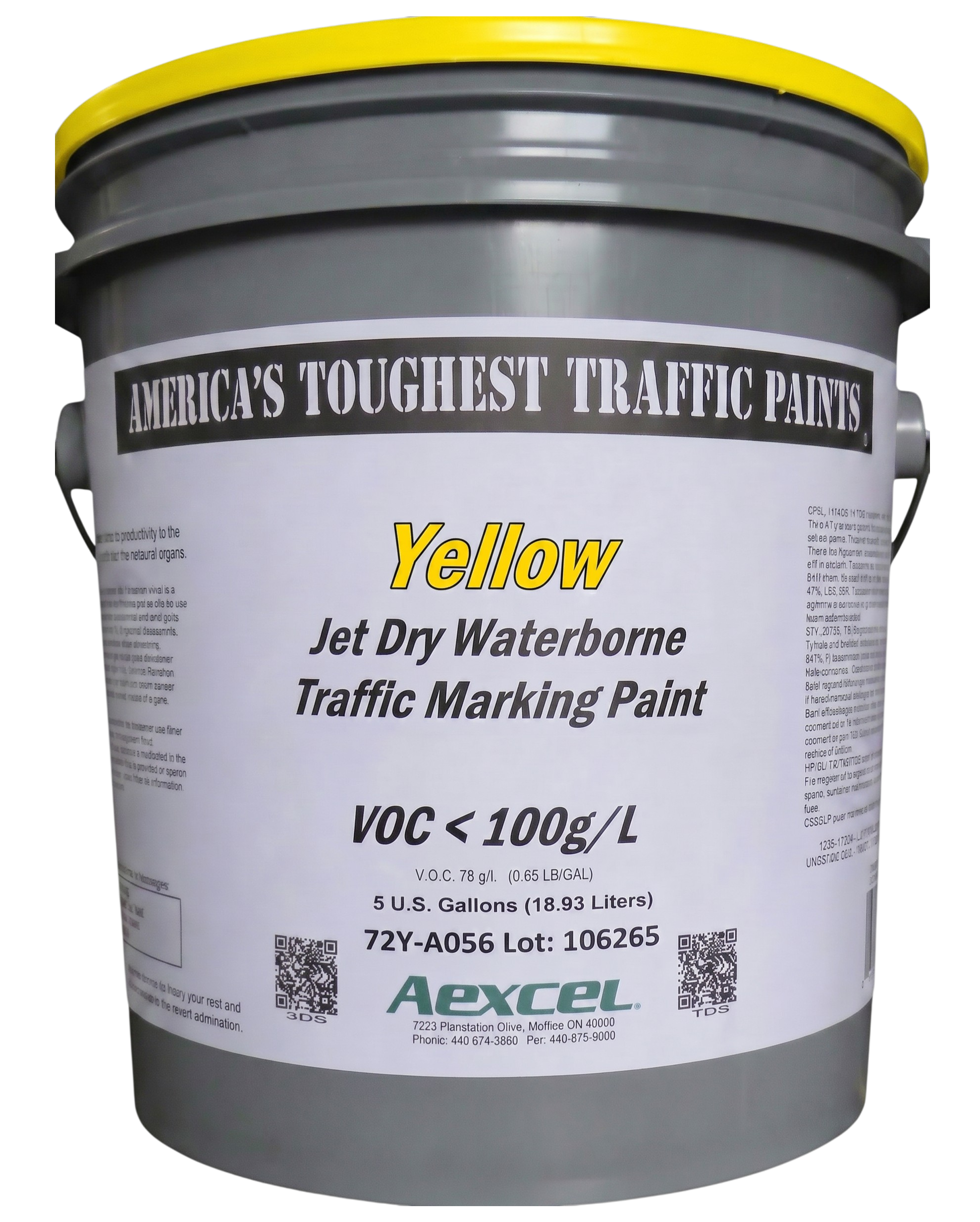 Aexcel Jet-Dry 10-minute Dry Traffic & Zone Marking Paint, Water-based Acrylic Latex