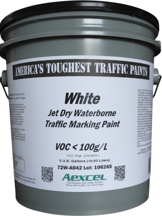 Aexcel Jet-Dry 10-minute Dry Traffic & Zone Marking Paint, Water-based Acrylic Latex